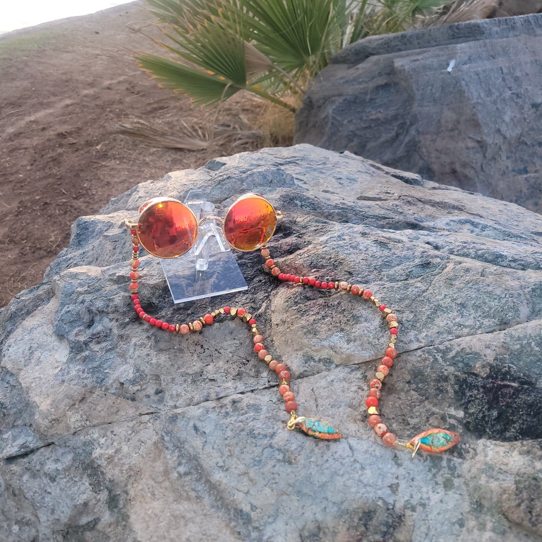 Orange Fire — D.A.N.G.L.S handmade crystal eyeart